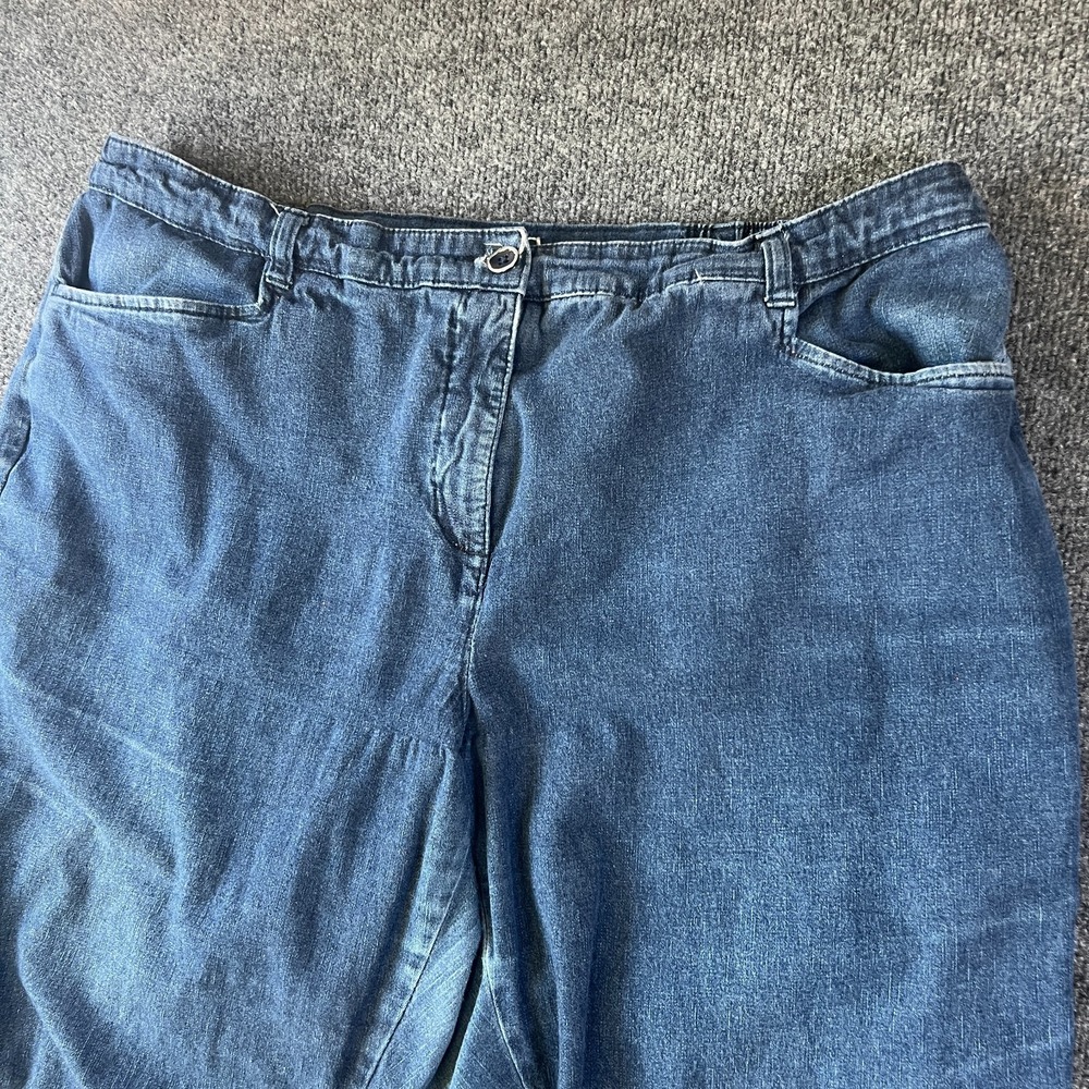 Karen Scott Capri Jeans Womens 18W (40x20) Blue Denim Mid‎ Rise Medium Wash
